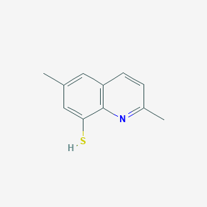 molecular formula C11H11NS B12883882 2,6-Dimethylquinoline-8-thiol CAS No. 53971-50-9