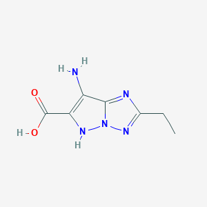 7-amino-2-ethyl-5H-pyrazolo[1,5-b][1,2,4]triazole-6-carboxylic acid