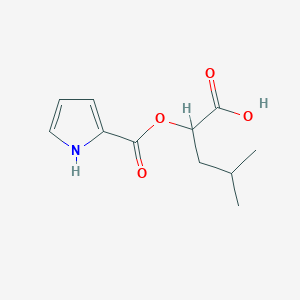 4-Methyl-2-[(1H-pyrrole-2-carbonyl)oxy]pentanoic acid