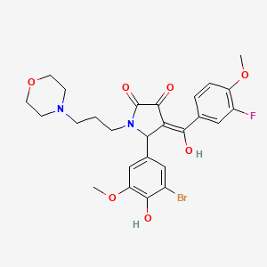 5-(3-Bromo-4-hydroxy-5-methoxyphenyl)-4-(3-fluoro-4-methoxybenzoyl)-3-hydroxy-1-(3-morpholinopropyl)-1H-pyrrol-2(5H)-one