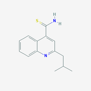 2-(2-Methylpropyl)quinoline-4-carbothioamide