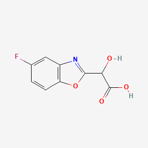 molecular formula C9H6FNO4 B12883934 2-(Carboxy(hydroxy)methyl)-5-fluorobenzo[d]oxazole 