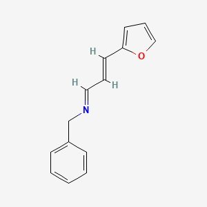 molecular formula C14H13NO B12883941 N-(3-(Furan-2-yl)allylidene)-1-phenylmethanamine 