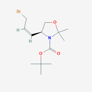 molecular formula C13H22BrNO3 B12883946 (S,Z)-Tert-butyl 4-(3-bromoprop-1-EN-1-YL)-2,2-dimethyloxazolidine-3-carboxylate 