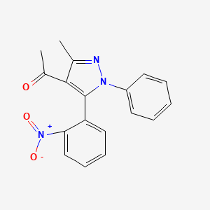 1-(3-Methyl-5-(2-nitrophenyl)-1-phenyl-1H-pyrazol-4-yl)ethanone