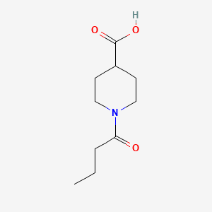 molecular formula C10H17NO3 B1288413 1-Butyrylpiperidine-4-carboxylic acid CAS No. 117704-87-7