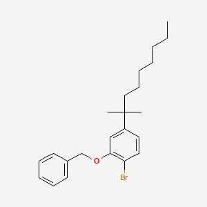 molecular formula C23H31BrO B1288449 2-Benzyloxy-1-bromo-4-(1,1-dimethyloctyl)benzene CAS No. 70120-17-1