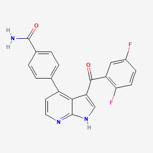 4-(3-(2,5-Difluorobenzoyl)-1H-pyrrolo[2,3-b]pyridin-4-yl)benzamide