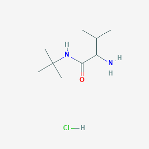 molecular formula C9H21ClN2O B1288452 2-Amino-N-(tert-butyl)-3-methylbutanamide hydrochloride CAS No. 1236255-49-4