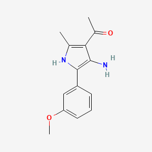 1-[4-amino-5-(3-methoxyphenyl)-2-methyl-1H-pyrrol-3-yl]ethanone