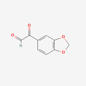 molecular formula C9H6O4 B12884605 2-(Benzo[D][1,3]dioxol-5-YL)-2-oxoacetaldehyde 