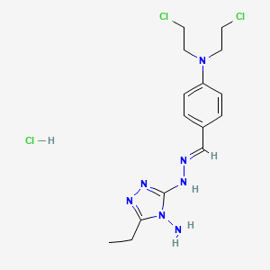 3-(2-(4-(Bis(2-chloroethyl)amino)benzylidene)hydrazinyl)-5-ethyl-4H-1,2,4-triazol-4-amine hydrochloride