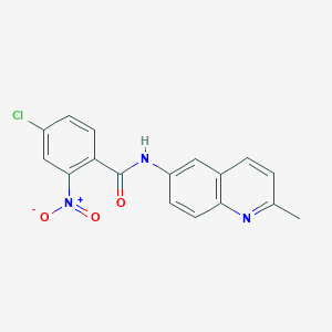 4-Chloro-N-(2-methylquinolin-6-yl)-2-nitrobenzamide