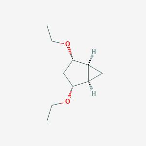 B128848 Bicyclo[3.1.0]hexane, 2,4-diethoxy-, (1-alpha-,2-alpha-,4-alpha-,5-alpha-)-(9CI) CAS No. 151851-03-5
