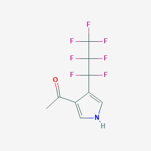 1-[4-(Heptafluoropropyl)-1H-pyrrol-3-yl]ethan-1-one