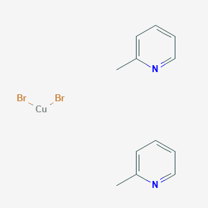 molecular formula C12H14Br2CuN2 B12884853 Dibromobis(2-methylpyridine)copper 