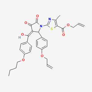 Allyl 2-[2-[4-(allyloxy)phenyl]-3-(4-butoxybenzoyl)-4-hydroxy-5-oxo-2,5-dihydro-1H-pyrrol-1-YL]-4-methyl-1,3-thiazole-5-carboxylate