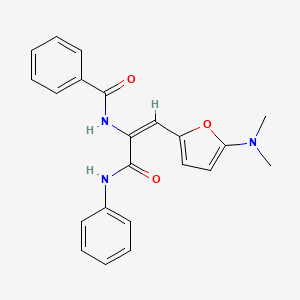 N-{(1E)-3-Anilino-1-[5-(dimethylamino)-2-furyl]-3-oxo-1-propen-2-yl}benzamide