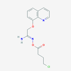 N-((4-Chlorobutanoyl)oxy)-2-(quinolin-8-yloxy)acetimidamide