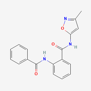 molecular formula C18H15N3O3 B12884892 2-Benzamido-N-(3-methyl-1,2-oxazol-5-yl)benzamide CAS No. 90059-31-7