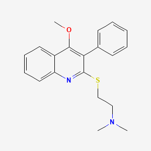 2-((4-methoxy-3-phenylquinolin-2-yl)thio)-N,N-dimethylethanamine