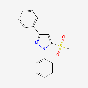 molecular formula C16H14N2O2S B12884938 1,3-Diphenyl-5-methanesulfonyl-1H-pyrazole CAS No. 871110-23-5