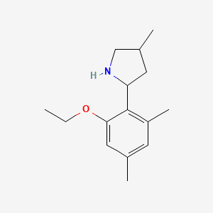 molecular formula C15H23NO B12884946 2-(2-Ethoxy-4,6-dimethylphenyl)-4-methylpyrrolidine 