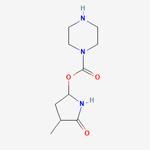 4-Methyl-5-oxopyrrolidin-2-yl piperazine-1-carboxylate