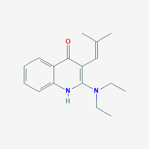 molecular formula C17H22N2O B12884984 2-(Diethylamino)-3-(2-methylprop-1-en-1-yl)quinolin-4(1H)-one CAS No. 88960-26-3