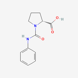 molecular formula C12H14N2O3 B12884986 D-Proline, 1-[(phenylamino)carbonyl]- CAS No. 827612-78-2