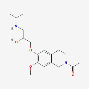 2-Acetyl-1,2,3,4-tetrahydro-6-[2-hydroxy-3-[(1-methylethyl)amino]propoxy]-7-methoxyisoquinoline