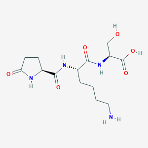 molecular formula C14H24N4O6 B12885041 Pyroglutamyllysylserine CAS No. 52434-69-2