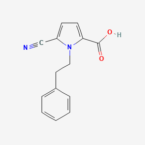 5-Cyano-1-(2-phenylethyl)-1H-pyrrole-2-carboxylic acid