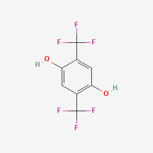 molecular formula C8H4F6O2 B12885133 2,5-Bis(trifluoromethyl)benzene-1,4-diol CAS No. 203579-41-3