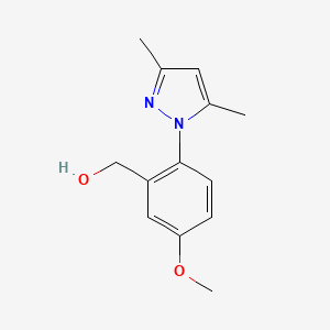 (2-(3,5-Dimethyl-1H-pyrazol-1-yl)-5-methoxyphenyl)methanol