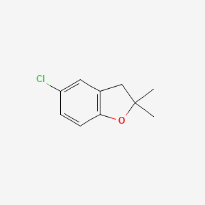 molecular formula C10H11ClO B12885157 5-Chloro-2,2-dimethyl-2,3-dihydro-1-benzofuran CAS No. 78027-51-7