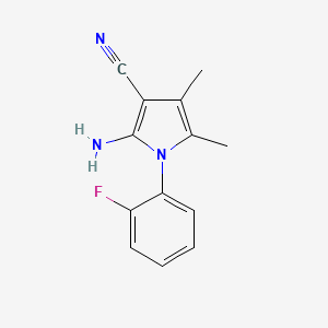 2-Amino-1-(2-fluorophenyl)-4,5-dimethyl-1H-pyrrole-3-carbonitrile