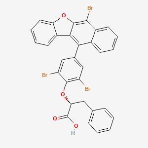 molecular formula C31H19Br3O4 B12885175 (R)-2-(2,6-Dibromo-4-(6-bromonaphtho[2,3-b]benzofuran-11-yl)phenoxy)-3-phenylpropanoic acid 