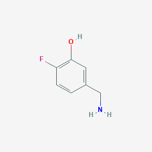 molecular formula C7H8FNO B1288518 5-(Aminomethyl)-2-fluorophenol CAS No. 71288-96-5