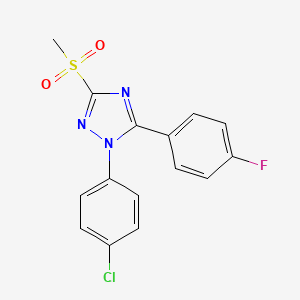 1-(4-Chlorophenyl)-5-(4-fluorophenyl)-3-(methylsulfonyl)-1H-1,2,4-triazole