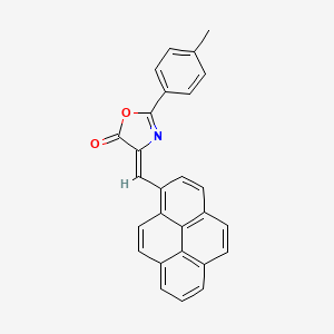 molecular formula C27H17NO2 B12885218 4-(Pyren-1-ylmethylene)-2-(p-tolyl)oxazol-5(4H)-one 