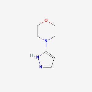 molecular formula C7H11N3O B1288522 4-(1H-Pyrazol-3-yl)morpholine CAS No. 474656-47-8