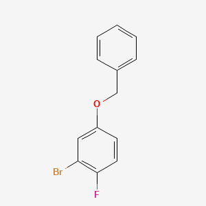 molecular formula C13H10BrFO B1288525 4-(Benzyloxy)-2-bromo-1-fluorobenzene CAS No. 1364572-05-3