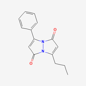 molecular formula C15H14N2O2 B12885251 3-Phenyl-7-propyl-1H,5H-pyrazolo[1,2-a]pyrazole-1,5-dione CAS No. 919533-22-5