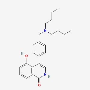 4-(4-((Dibutylamino)methyl)phenyl)-5-hydroxyisoquinolin-1(2H)-one