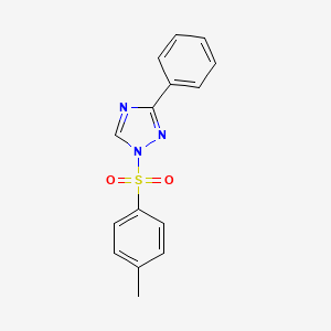 molecular formula C15H13N3O2S B12885255 1-(4-Methylbenzene-1-sulfonyl)-3-phenyl-1H-1,2,4-triazole CAS No. 651723-95-4