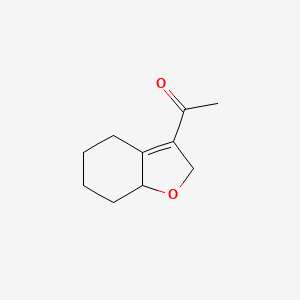 molecular formula C10H14O2 B12885269 1-(2,4,5,6,7,7a-Hexahydrobenzofuran-3-yl)ethanone 