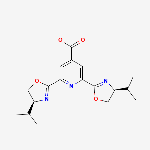 molecular formula C19H25N3O4 B12885274 Methyl 2,6-bis((S)-4-isopropyl-4,5-dihydrooxazol-2-yl)isonicotinate 