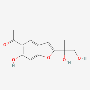 1-[2-(1,2-Dihydroxypropan-2-yl)-6-hydroxy-1-benzofuran-5-yl]ethan-1-one