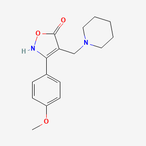 5(2H)-Isoxazolone, 3-(4-methoxyphenyl)-4-(1-piperidinylmethyl)-